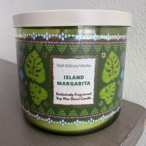 Bath & Body Works ISLAND MARGARITA 3-Wick Candle NEW White Barn